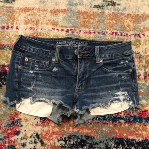 AE Shortie Distressed Shorts
